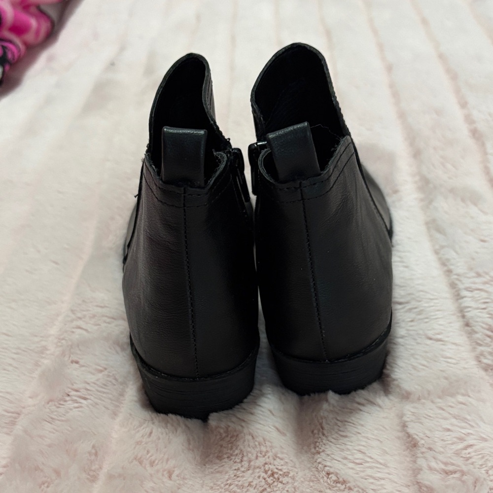 Sun + Stone Sleek Black Ankle Booties - Picture 3 of 6